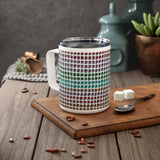 Our Emmy Blanket Print Travel Mug - Insulated Crochet Coffee Mug for College or Home - Cozy Insulated Mug for Dorm Life, or Office Days - Perfect Gift for Crocheters or Students