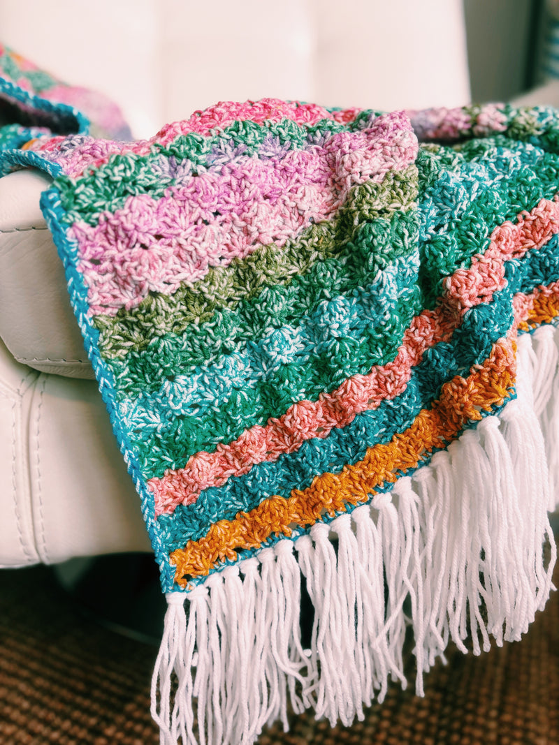 Shell Stitch Crochet Blanket Pattern – The Felicity