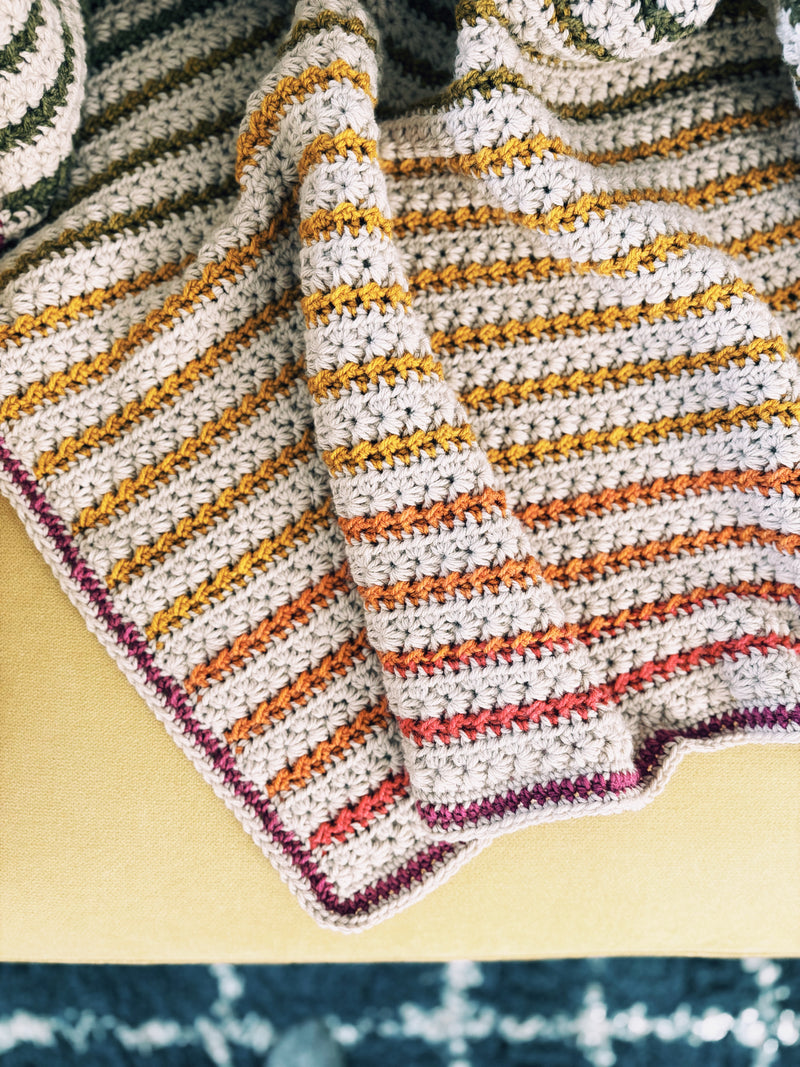 The Amelia Blanket: Two Color Textured Crochet Throw – I Can