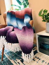 Tunisian Crochet Gradient Blanket Pattern | Crochet Ombre Blanket Pattern