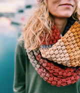 Tunisian Crochet Puff Stitch Infinity Scarf Pattern