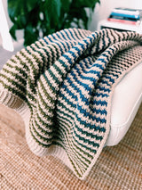 The Yvette Crochet Baby Blanket Pattern  with Self Striping Yarn