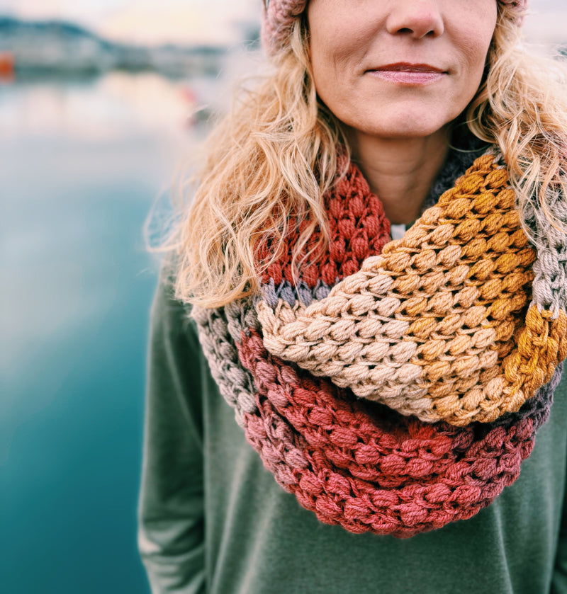 Tunisian Crochet Puff Stitch Infinity Scarf Pattern – I Can