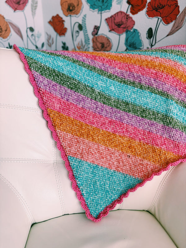 Tunisian Crochet Corner to Corner Baby Blanket - Crochet Baby Blanket Pattern - The Callie