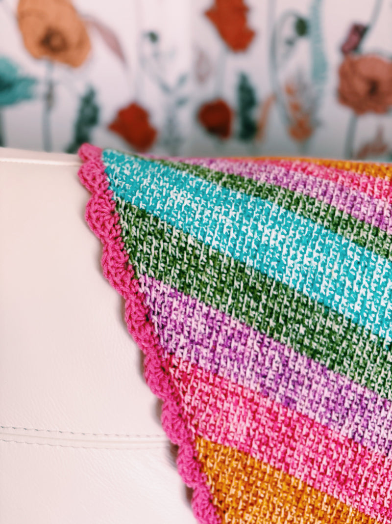 Tunisian Crochet Corner to Corner Baby Blanket - Crochet Baby Blanket Pattern - The Callie