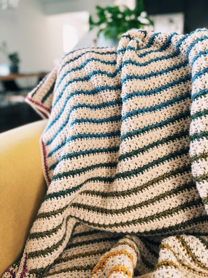 The Amelia Blanket: Two Color Textured Crochet Throw – I Can Crochet That