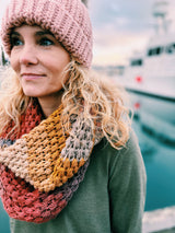 Tunisian Crochet Puff Stitch Infinity Scarf Pattern