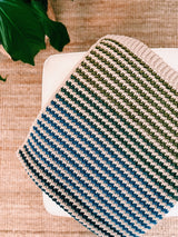 The Yvette Crochet Baby Blanket Pattern  with Self Striping Yarn