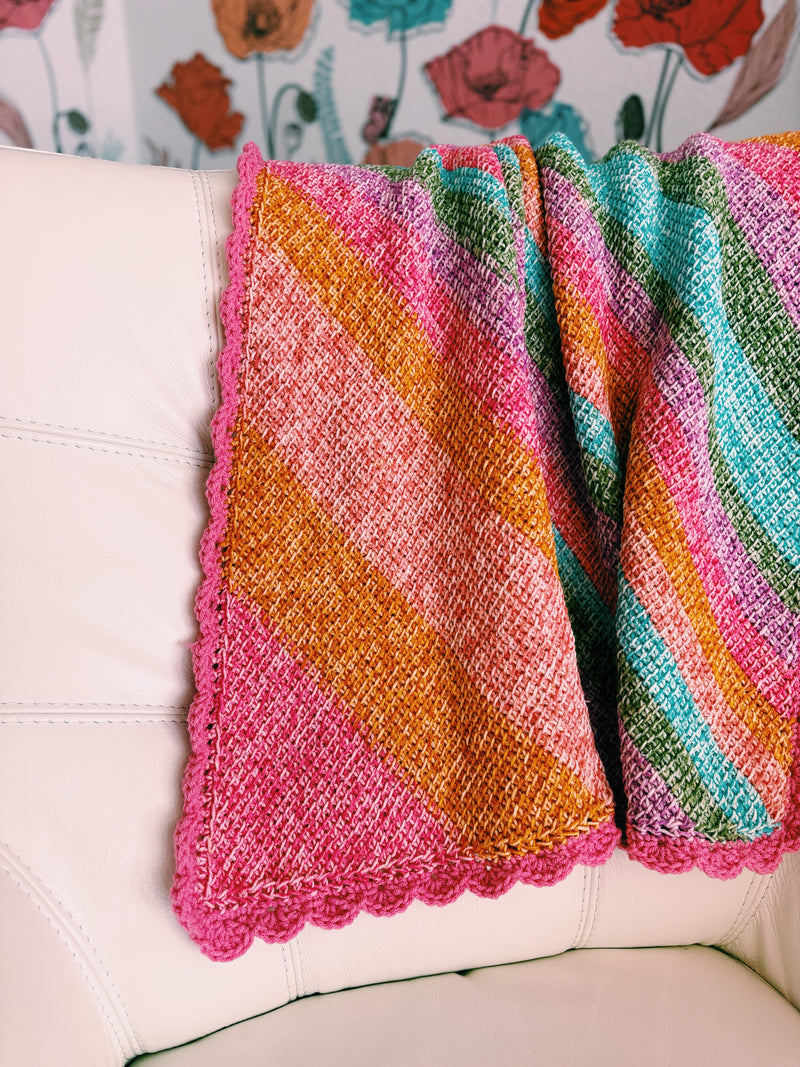 Tunisian Crochet Corner to Corner Baby Blanket - Crochet Baby Blanket Pattern - The Callie