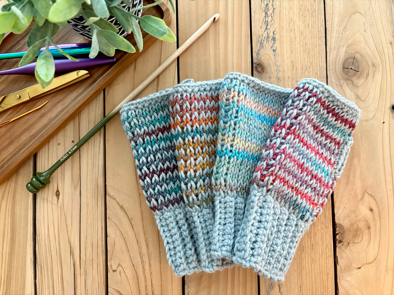 Tunisian Crochet Fingerless Gloves Crochet Pattern