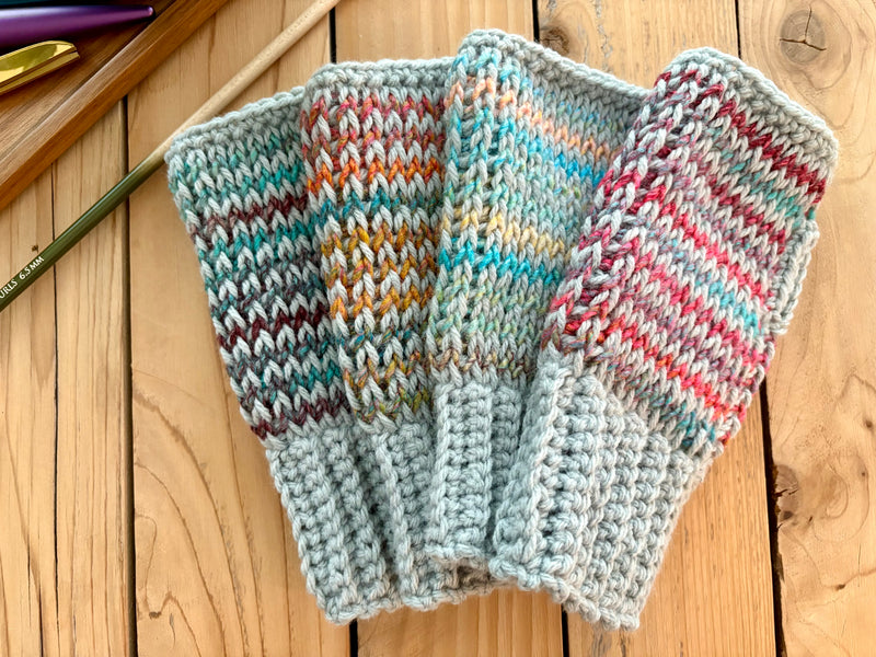 Tunisian Crochet Fingerless Gloves Crochet Pattern