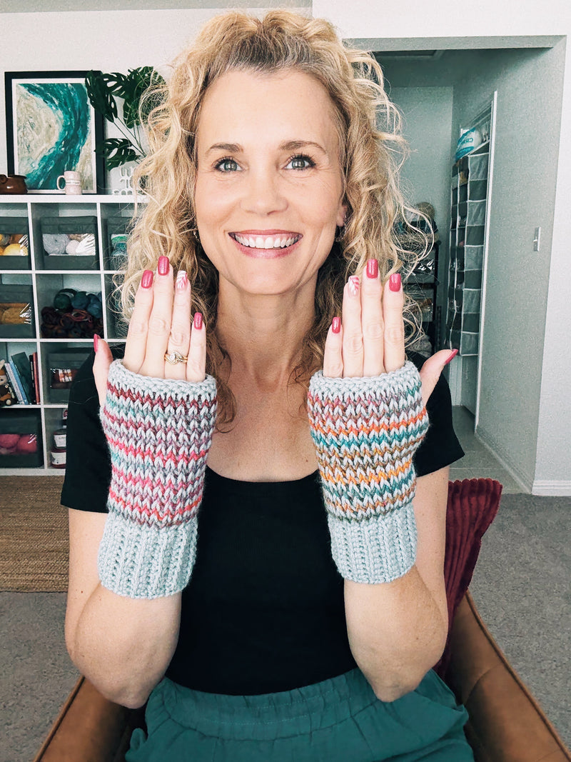 Tunisian Crochet Fingerless Gloves Crochet Pattern
