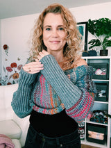 Tunisian Crochet Sweater Scarf Pattern | Beginner Friendly Wrap | Sizes XS to 5XL, 3 Yarn Options (PDF)