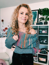Tunisian Crochet Sweater Scarf Pattern | Beginner Friendly Wrap | Sizes XS to 5XL, 3 Yarn Options (PDF)