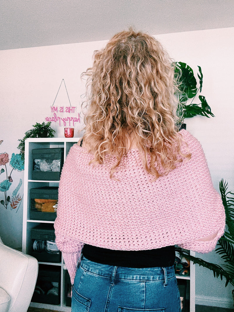 Tunisian Crochet Sweater Scarf Pattern | Beginner Friendly Wrap | Sizes XS to 5XL, 3 Yarn Options (PDF)