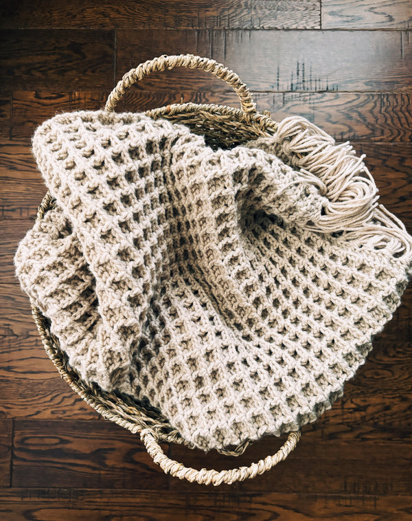 Crochet Waffle Stitch Blanket Pattern - Perfect for Beginners!
