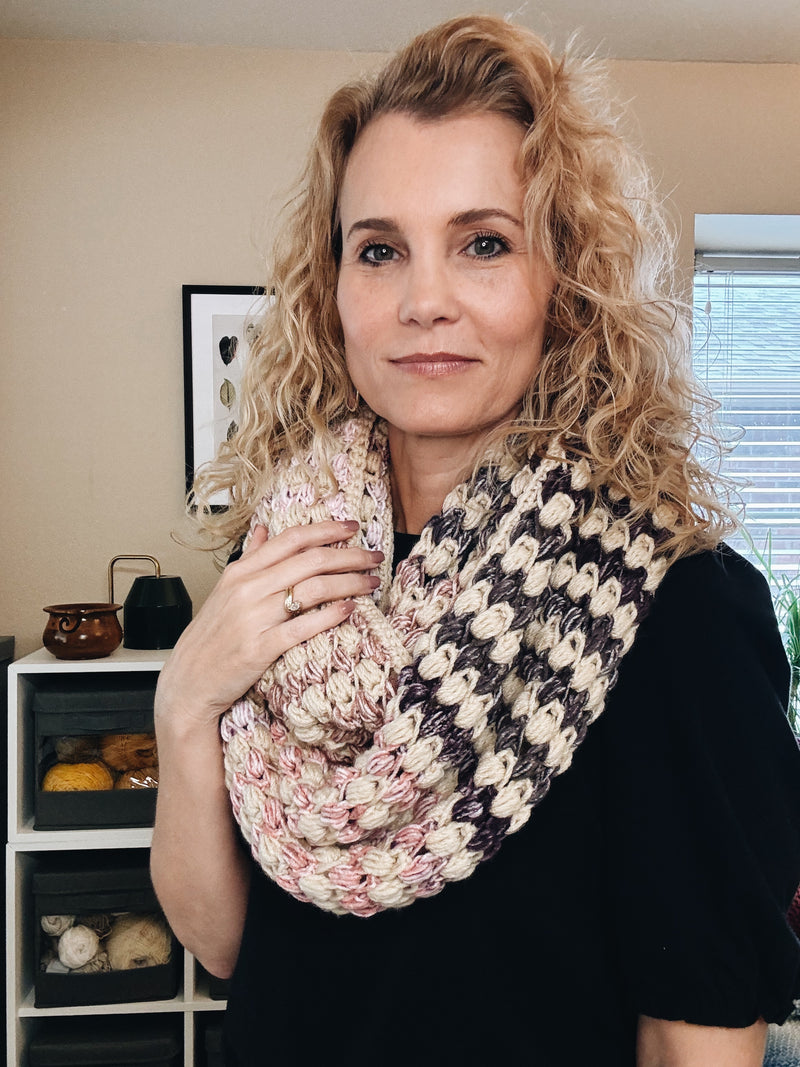 Tunisian Crochet Infinity Scarf Pattern