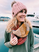 Tunisian Crochet Puff Stitch Infinity Scarf Pattern