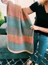 Tunisian Crochet XOXO Throw Pattern (PDF Download)