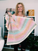 Tunisian Crochet Waffle Stitch Baby Blanket - Crochet Baby Blanket Pattern - The Bella Blanket