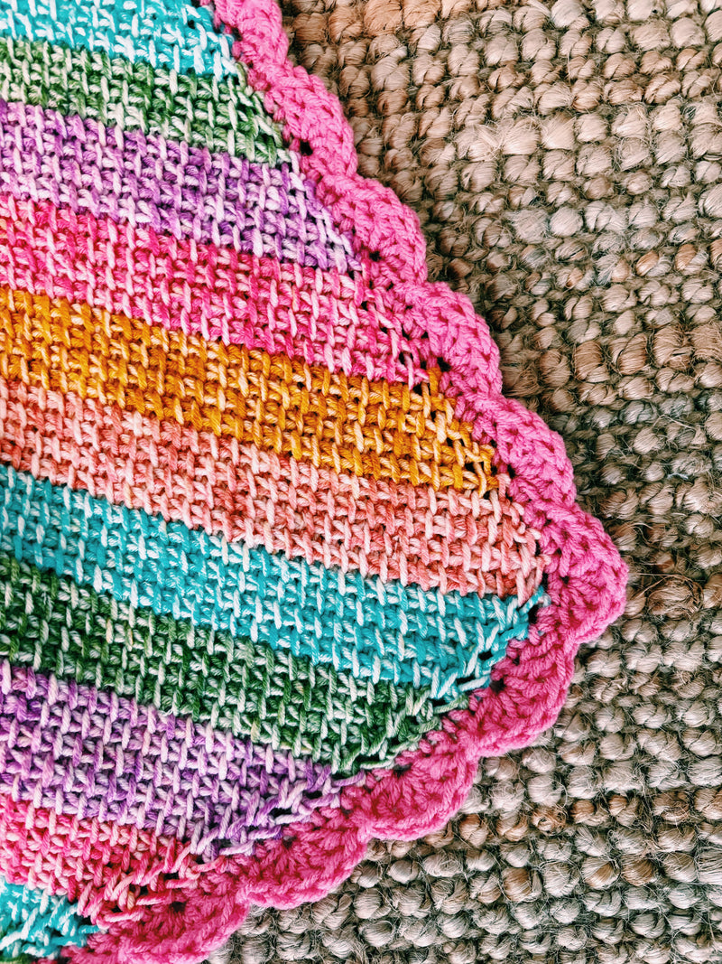 Tunisian Crochet Corner to Corner Baby Blanket - Crochet Baby Blanket Pattern - The Callie