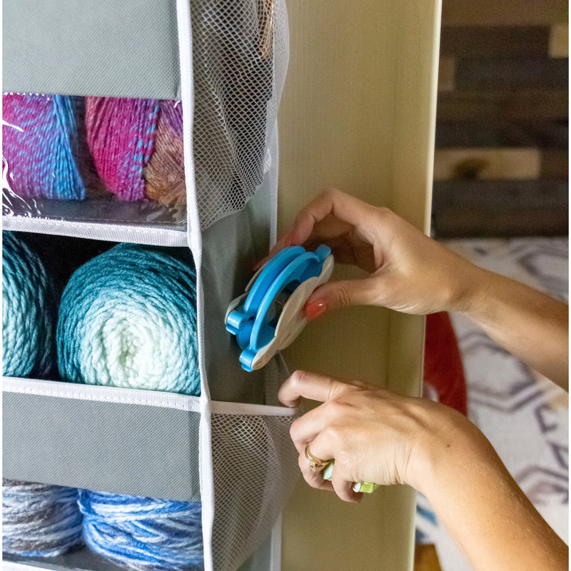 YARNstashr™ Over Door Organizer by Bobble + Puff - Over the Door Yarn Storage Ideal for Crochet Stuff, WIPs and More!