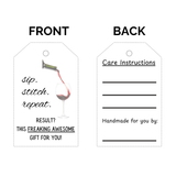 Printable Funny Gift Tags for Wine Lovers - Funny Double Sided Crochet Gift Tags - Crochet Quote Gift Tags - Funny Gift Tags PDF