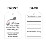 Printable Funny Gift Tags for Wine Lovers - Funny Double Sided Crochet Gift Tags - Crochet Quote Gift Tags - Funny Gift Tags PDF