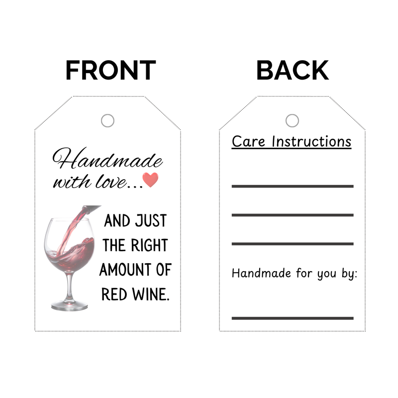 Printable Funny Gift Tags for Wine Lovers - Funny Double Sided Crochet Gift Tags - Crochet Quote Gift Tags - Funny Gift Tags PDF