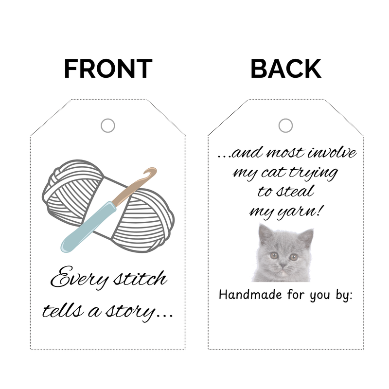 Printable Funny Gift Tags for Cat Lovers - Funny Double Sided Crochet Gift Tags - Crochet Quote Gift Tags - Funny Gift Tags PDF - Cat Owners