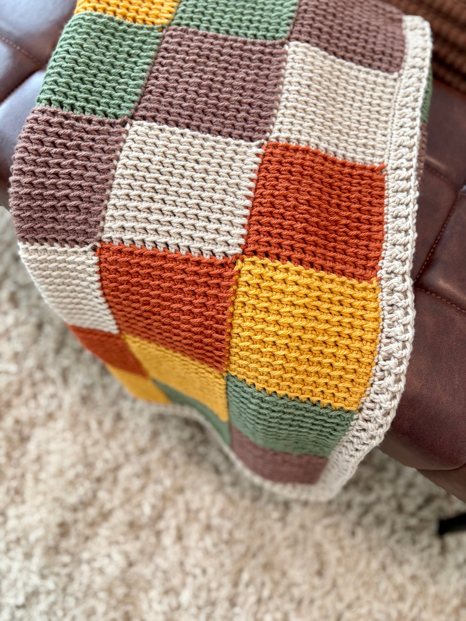 Tunisian Crochet Entrelac Blanket Pattern – I Can Crochet That