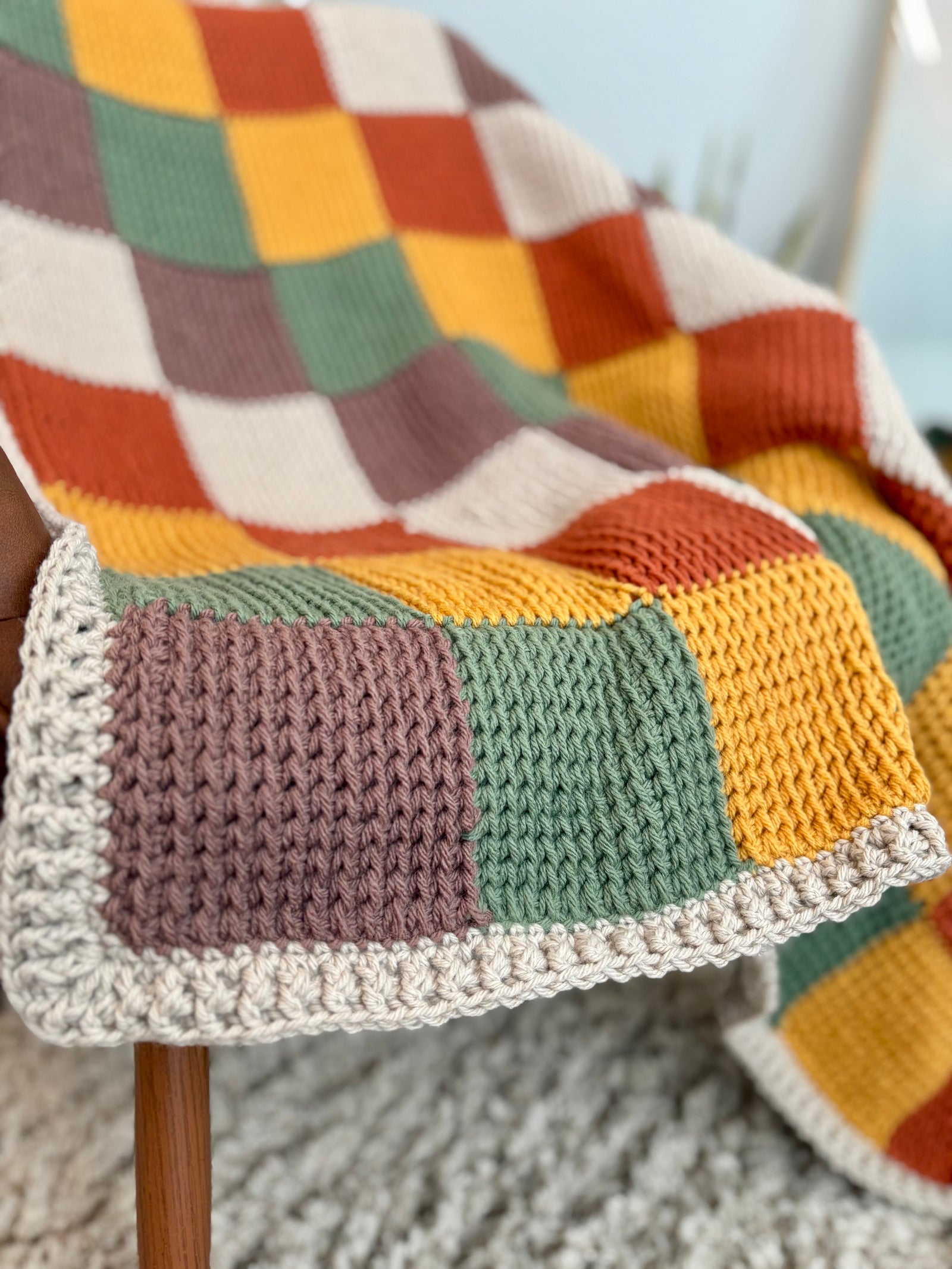 Tunisian Crochet Entrelac Blanket Pattern – I Can Crochet That