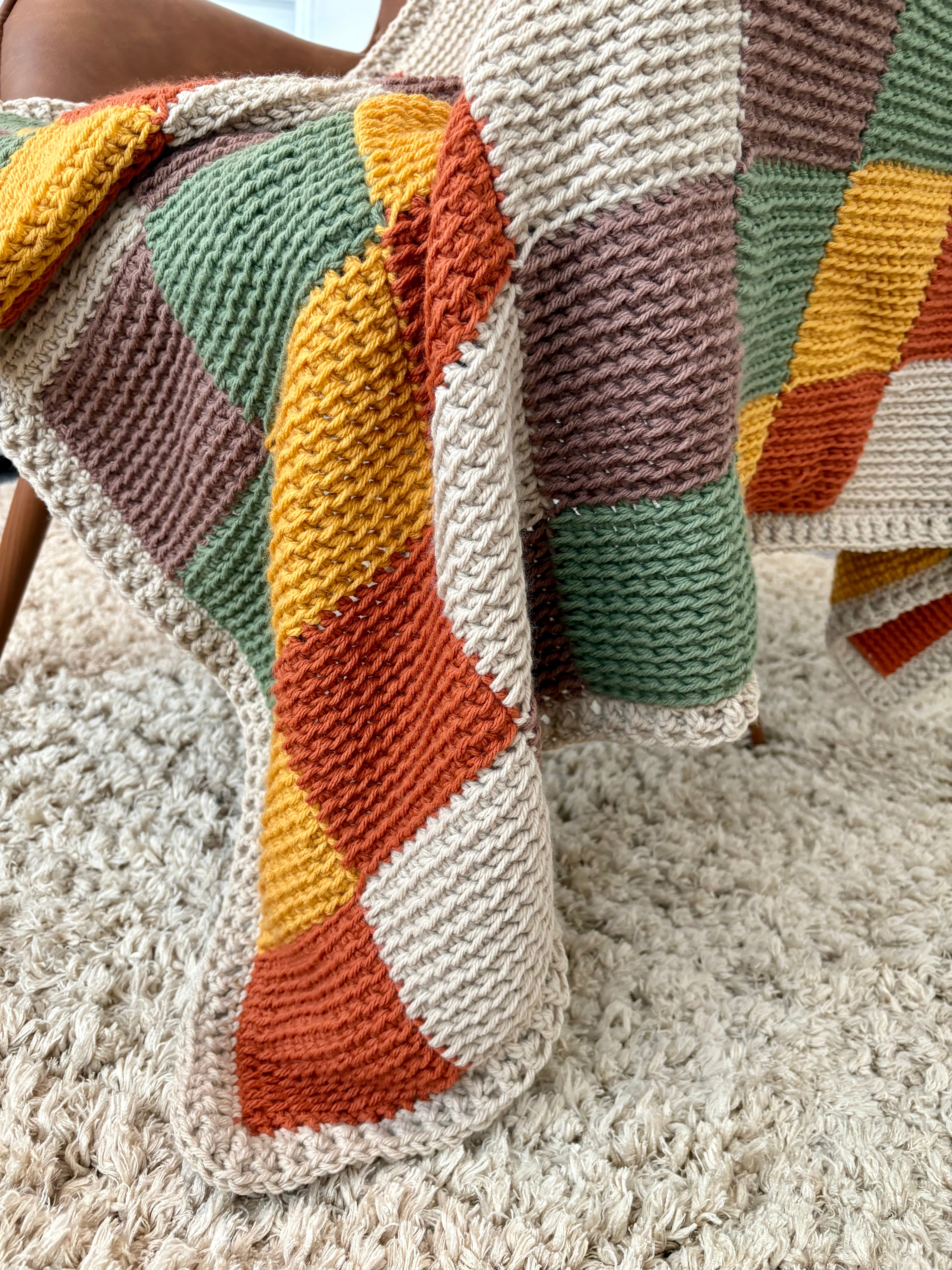 Entrelac Pattern Tunisian Crochet Entrelac Blanket Pattern – I Can Crochet That