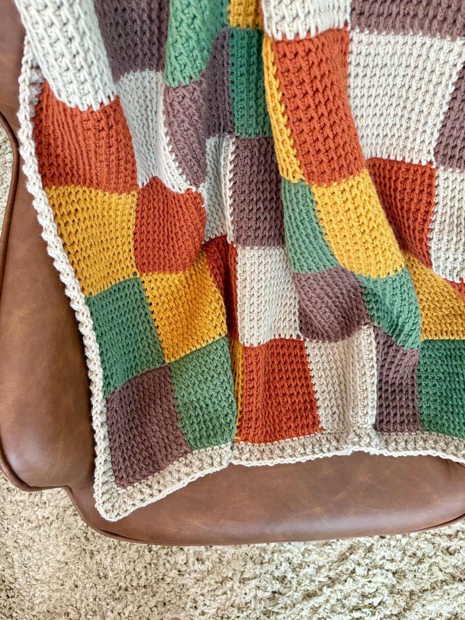 Tunisian Crochet Entrelac Blanket Pattern – I Can Crochet That