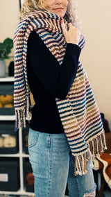 Tunisian Crochet Blanket Scarf Pattern