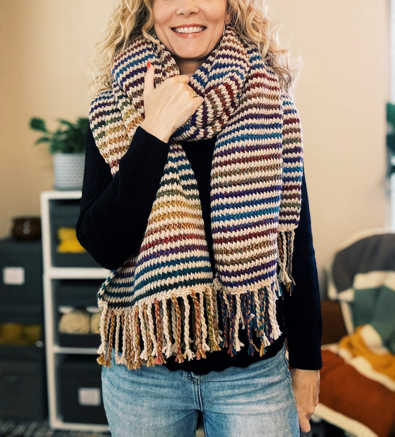 Tunisian Crochet Blanket Scarf Pattern