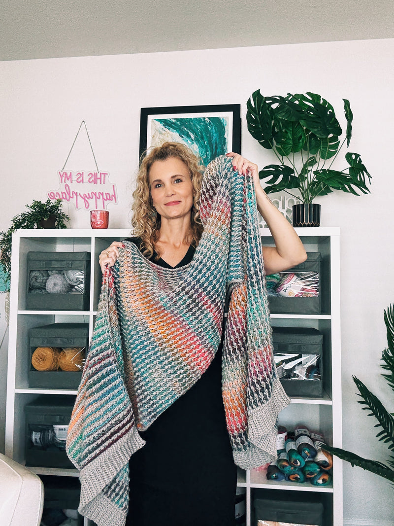 Tunisian Crochet Blanket Scarf Pattern | Free Crochet Blanket Scarf Pattern PDF