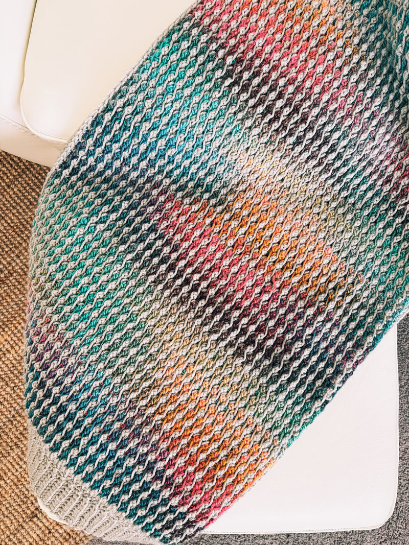 Tunisian Crochet Blanket Scarf Pattern | Free Crochet Blanket Scarf Pattern PDF
