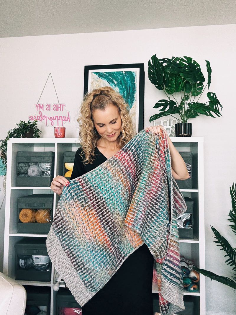 Tunisian Crochet Blanket Scarf Pattern | Free Crochet Blanket Scarf Pattern PDF