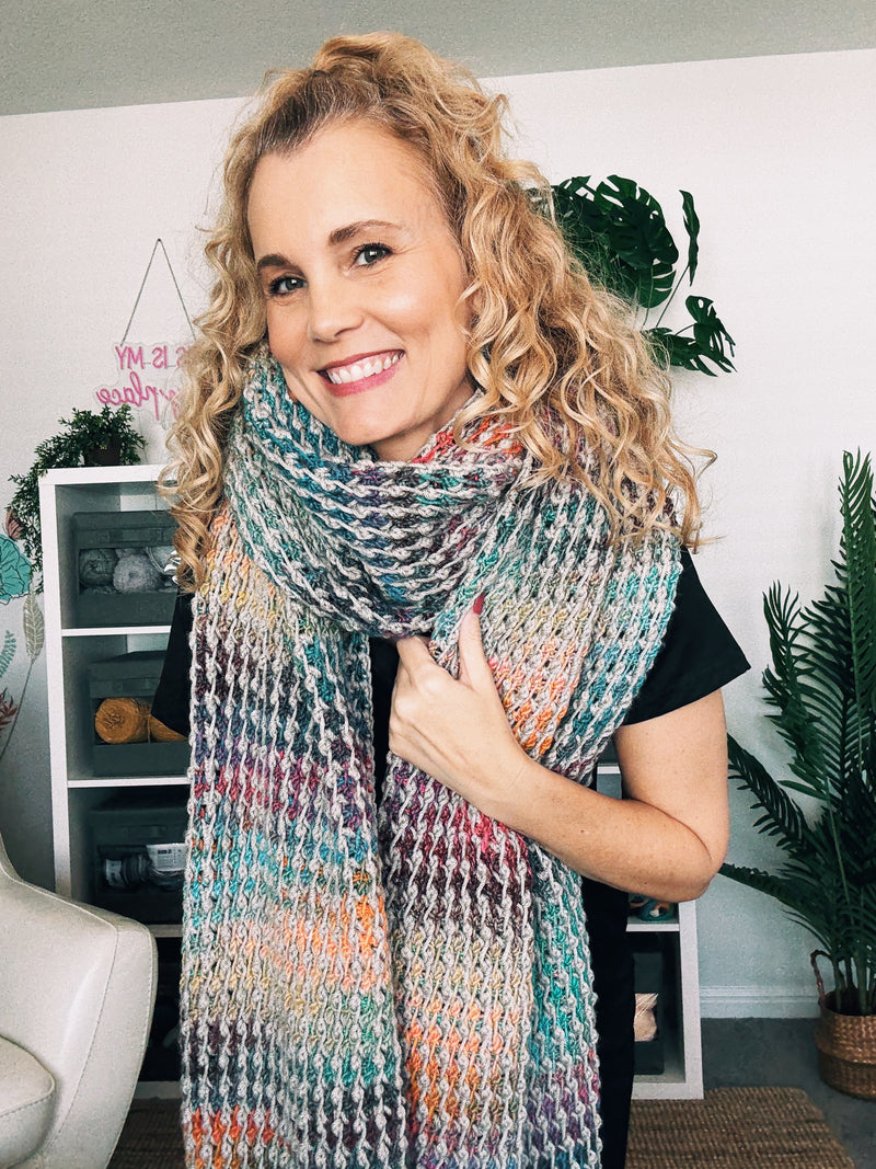 Tunisian Crochet Blanket Scarf Pattern | Free Crochet Blanket Scarf Pattern PDF