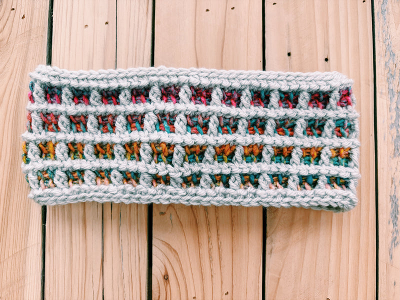 Tunisian Crochet Waffle Stitch Ear Warmer Pattern