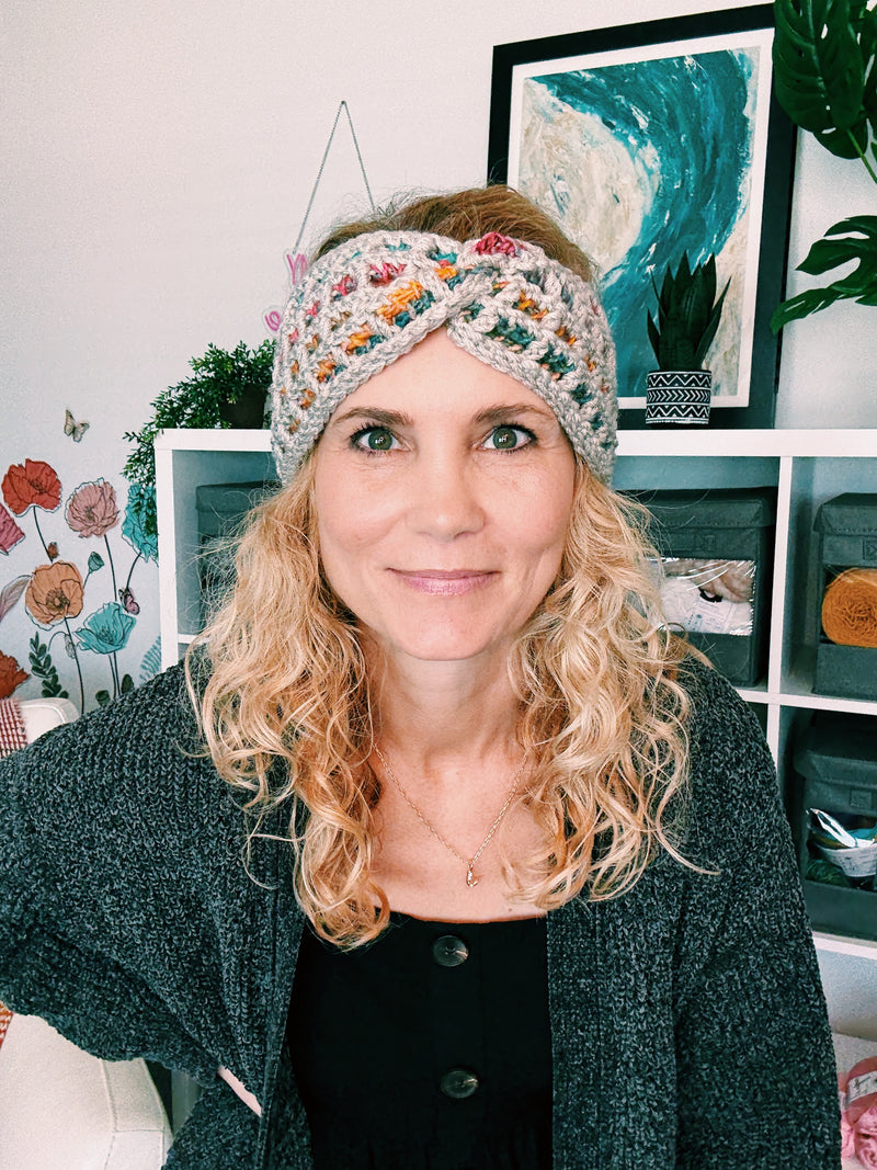 Tunisian Crochet Waffle Stitch Ear Warmer Pattern