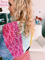 Tunisian Crochet Lace Shell Wrap Pattern