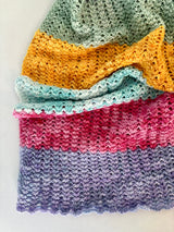 Tunisian Crochet Lace Shell Wrap Pattern