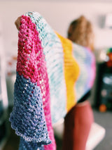 Tunisian Crochet Lace Shell Wrap Pattern