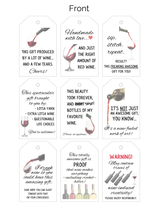 Printable Funny Gift Tags for Wine Lovers - Funny Double Sided Crochet Gift Tags - Crochet Quote Gift Tags - Funny Gift Tags PDF