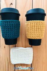 Tunisian Crochet Cup Cozy Pattern (Beginner-Friendly PDF)