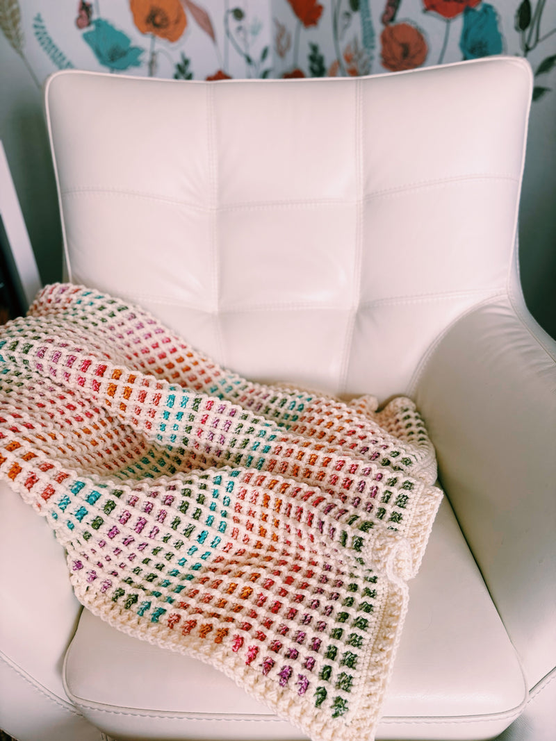 Waffle Stitch Crochet Blanket Pattern – The Emmy