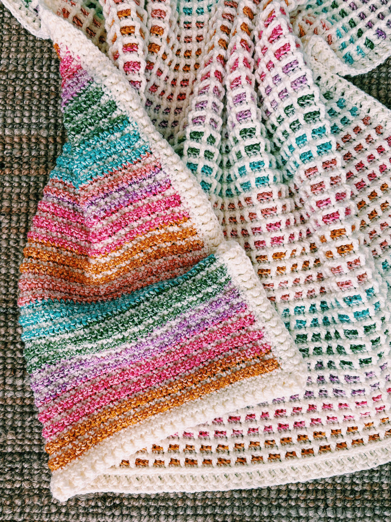 Waffle Stitch Crochet Blanket Pattern – The Emmy