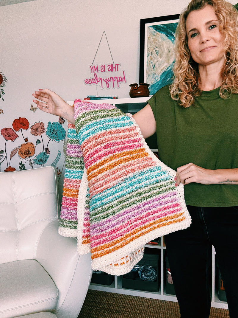 Waffle Stitch Crochet Blanket Pattern – The Emmy